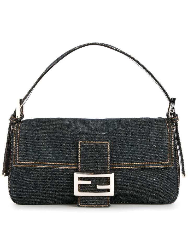 Fendi Vintage Manma Denim Handbag - Blue