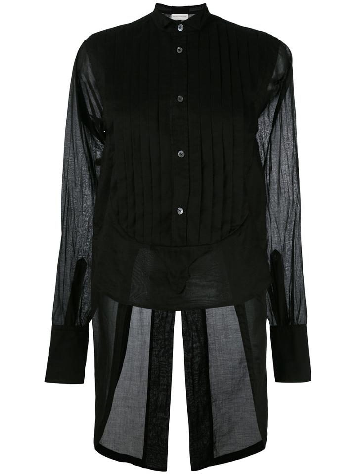 Faith Connexion - Pleated Trim Shirt - Women - Cotton - S, Women's, Black, Cotton