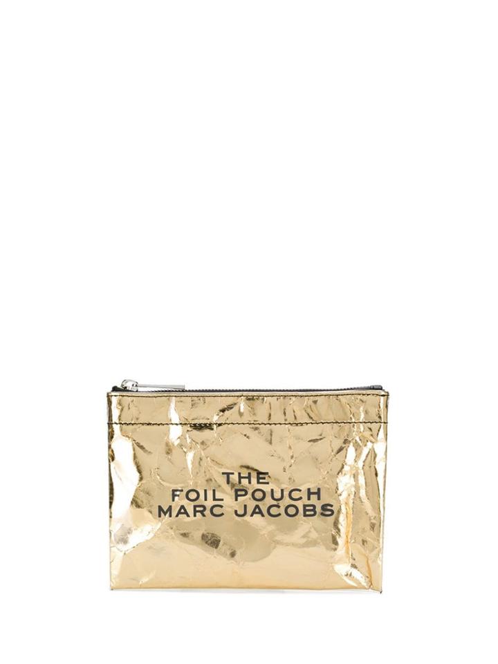 Marc Jacobs Foil Flat Pouch - Gold