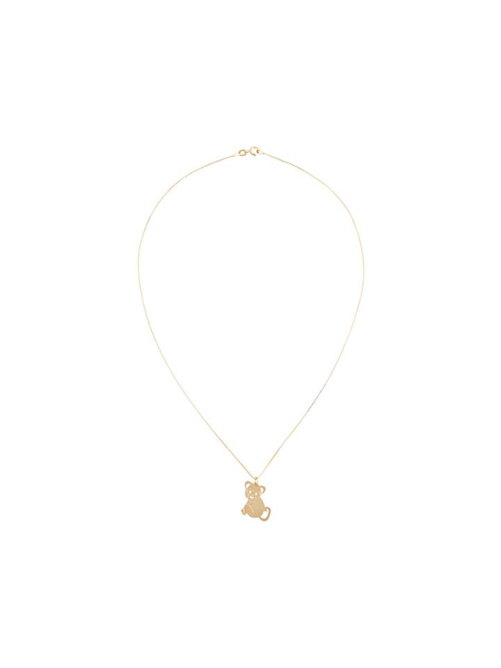 Malaika Raiss Monkey Pendant Necklace - Metallic