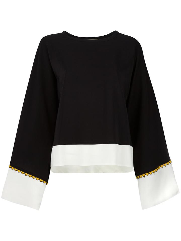 Etro Beaded Detailing Flared Blouse - Black