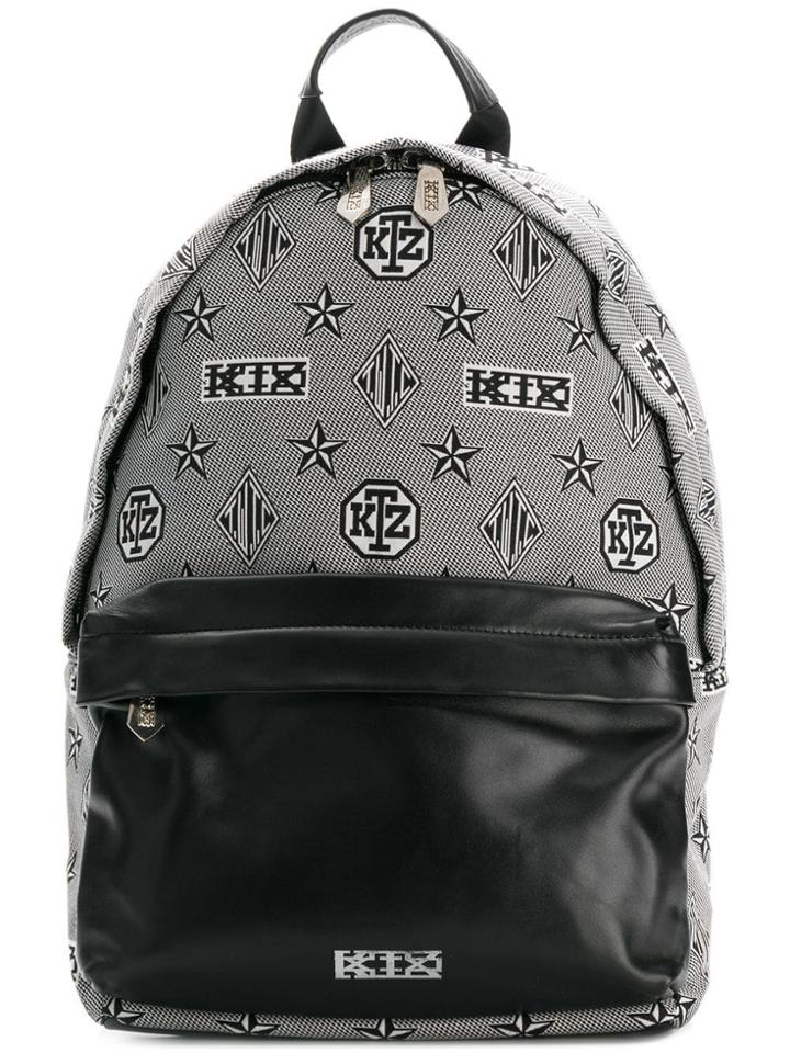 Ktz Monogram Printed Backpack - Black