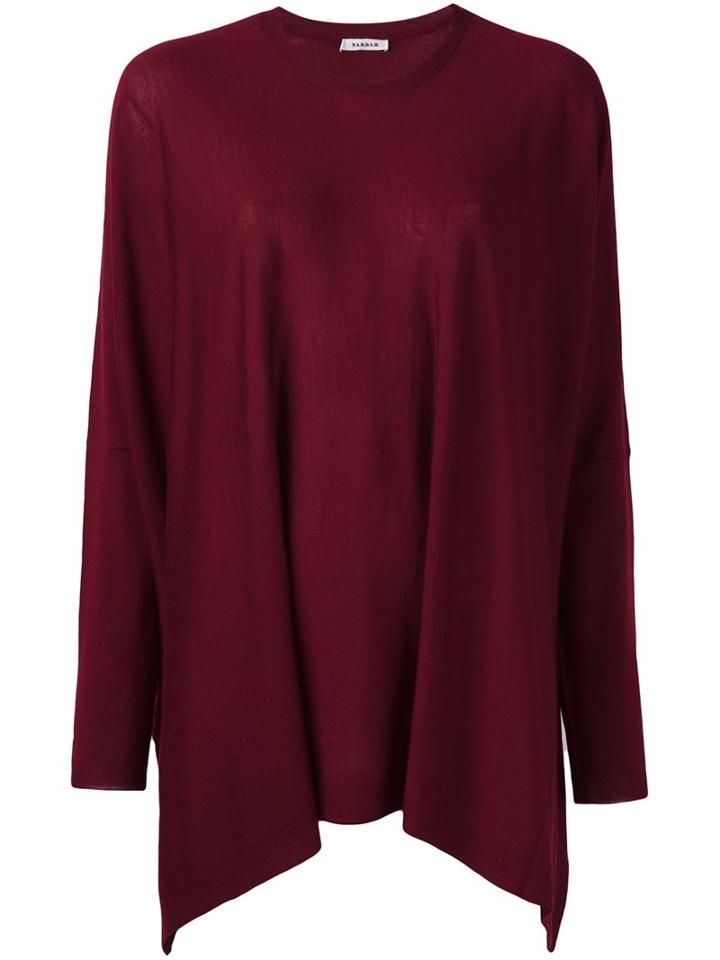 P.a.r.o.s.h. Relaxed Fit Knitted Top, Women's, Size: Medium, Red, Wool