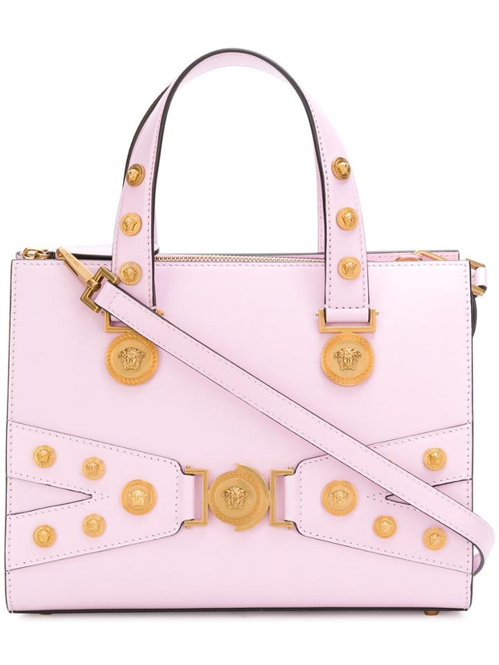 Versace Embellished Tote - Pink & Purple