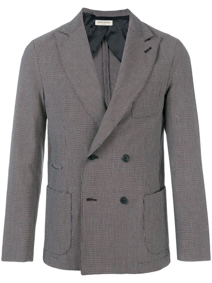 Al Duca D'aosta 1902 Checked Blazer - Black