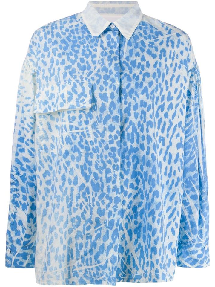 8pm Leopard Print Shirt - Blue