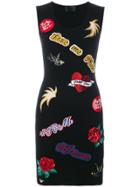 Philipp Plein Appliqued Dress - Black