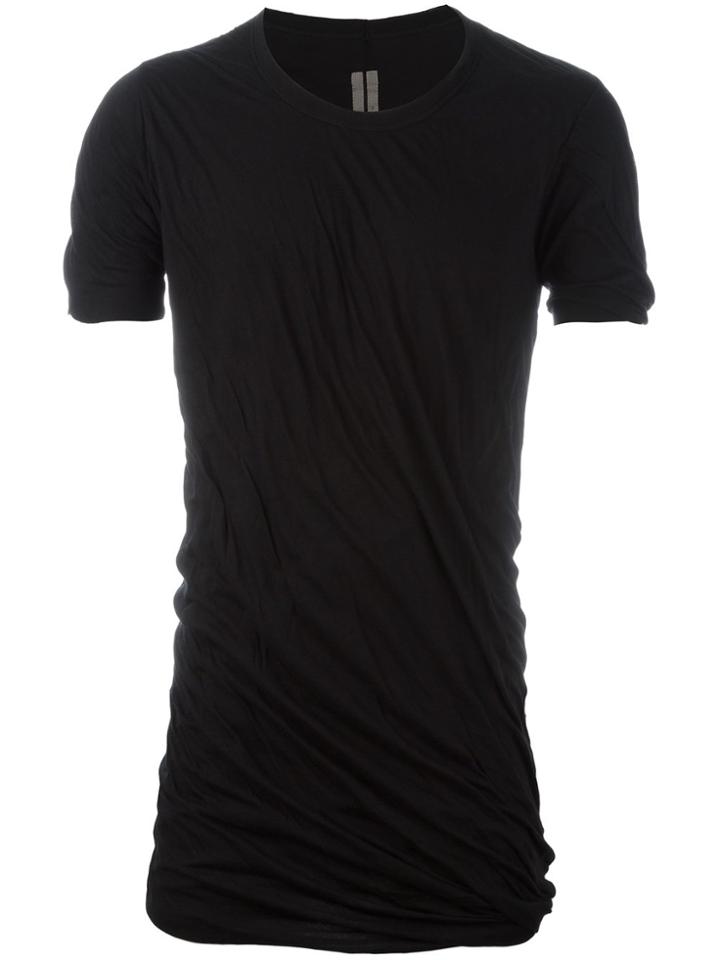 Rick Owens Ruched T-shirt - Black