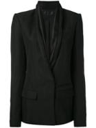 Haider Ackermann - Shawl Collar Blazer - Women - Silk/linen/flax/rayon - 40, Black, Silk/linen/flax/rayon