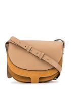 Erika Cavallini Panelled Saddle Shoulder Bag - Yellow
