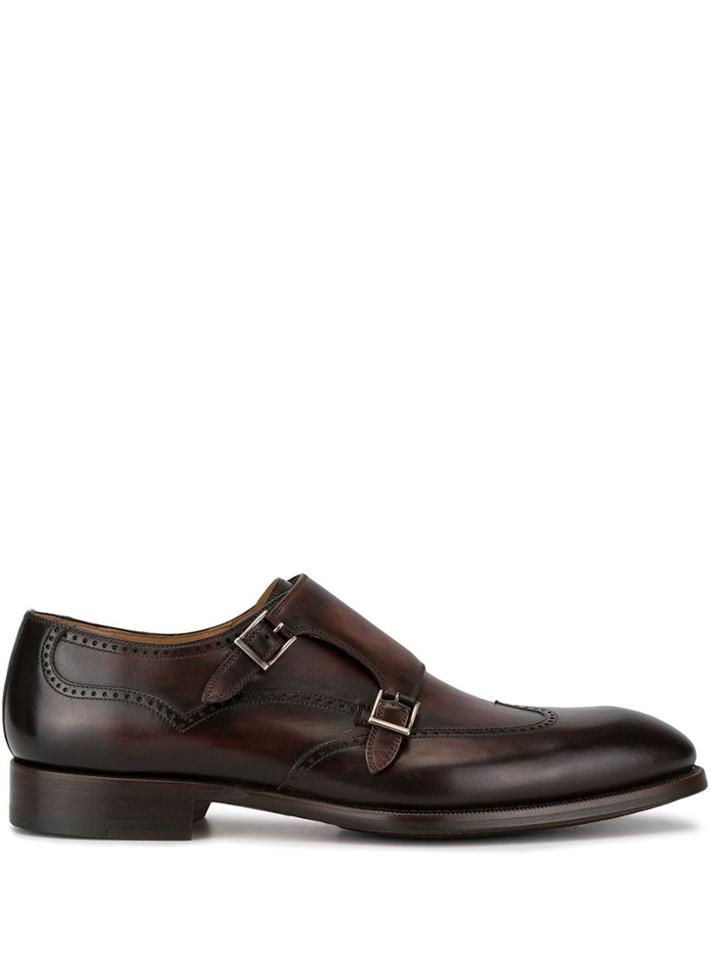 Magnanni Double Buckle Brogues - Brown