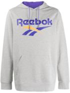 Reebok Logo Print Hoodie - Grey