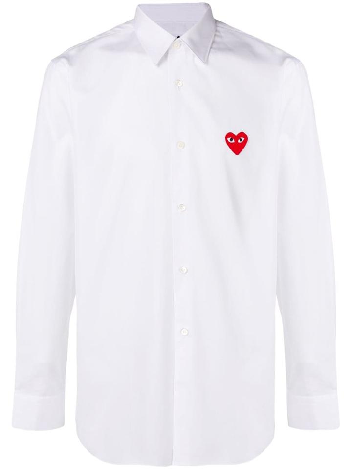 Comme Des Garçons Play Classic Heart Shirt - White
