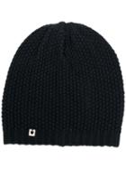Twin-set - Ribbed Beanie Hat - Women - Acrylic/wool - One Size, Black, Acrylic/wool
