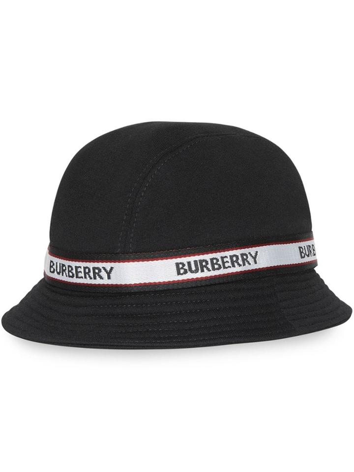 Burberry Logo Print Bucket Hat - Black