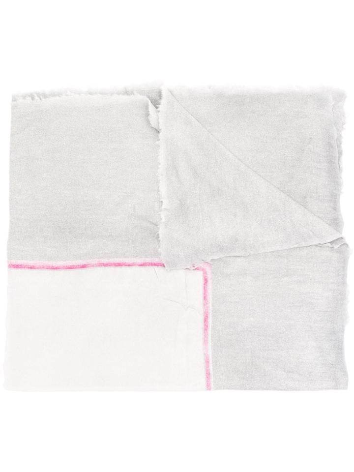 Avant Toi Square Knitted Scarf - Grey