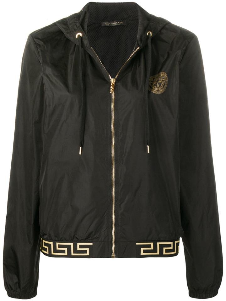 Versace Greek Key Trim Sports Jacket - Black