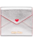 Miu Miu Madras Love Envelope Card Holder - Metallic