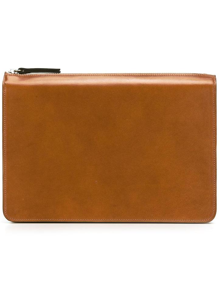 Maison Margiela 'hidden Belt' Clutch, Women's, Nude/neutrals, Calf Leather