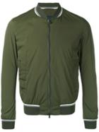 Herno - Striped Detail Bomber Jacket - Men - Polyamide/spandex/elastane - 50, Green, Polyamide/spandex/elastane