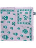 Alexander Mcqueen Frayed Skull Scarf - Pink