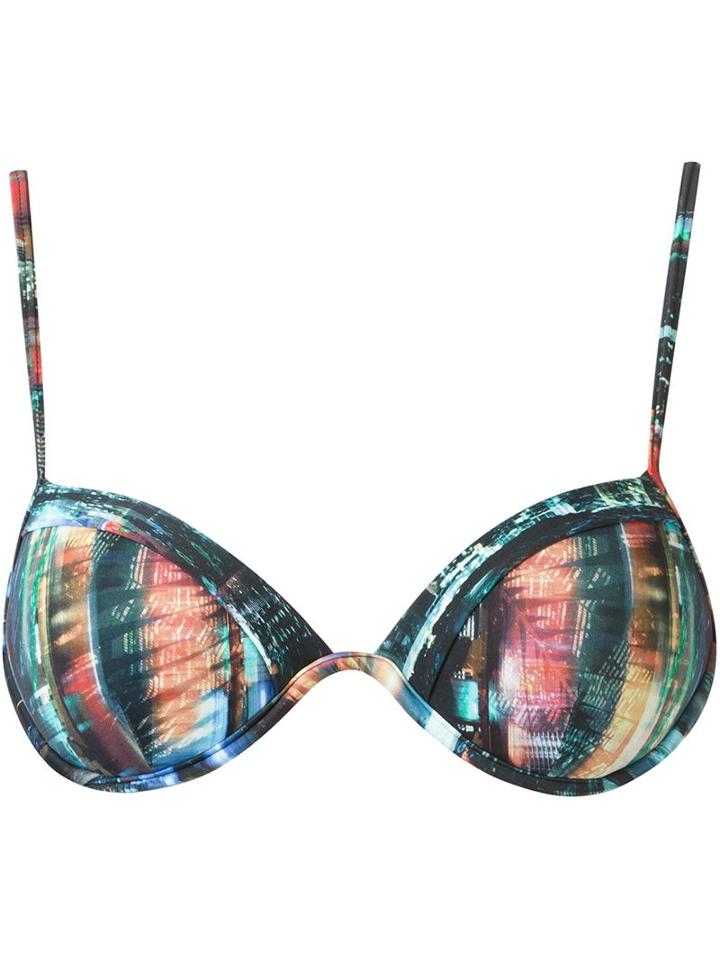 Lygia & Nanny Abstract Print Bikini Top, Women's, Size: 40, Black, Polyamide/spandex/elastane