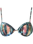 Lygia & Nanny Abstract Print Bikini Top, Women's, Size: 40, Black, Polyamide/spandex/elastane