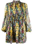 Wandering Floral Print Dress - Green