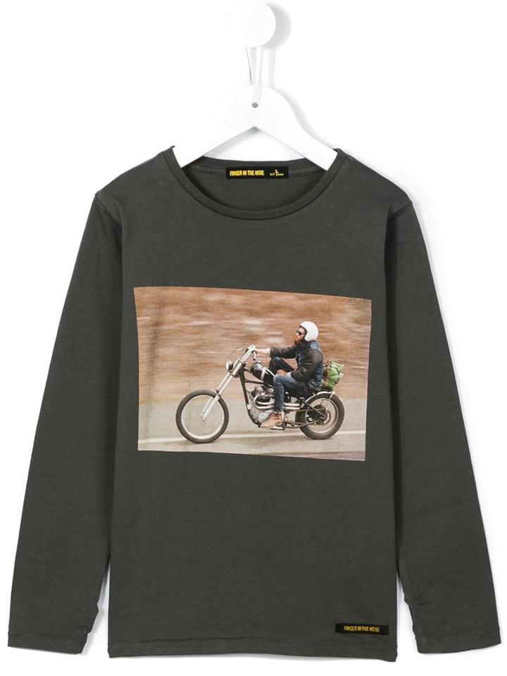 Finger In The Nose Motorcycle Print Top