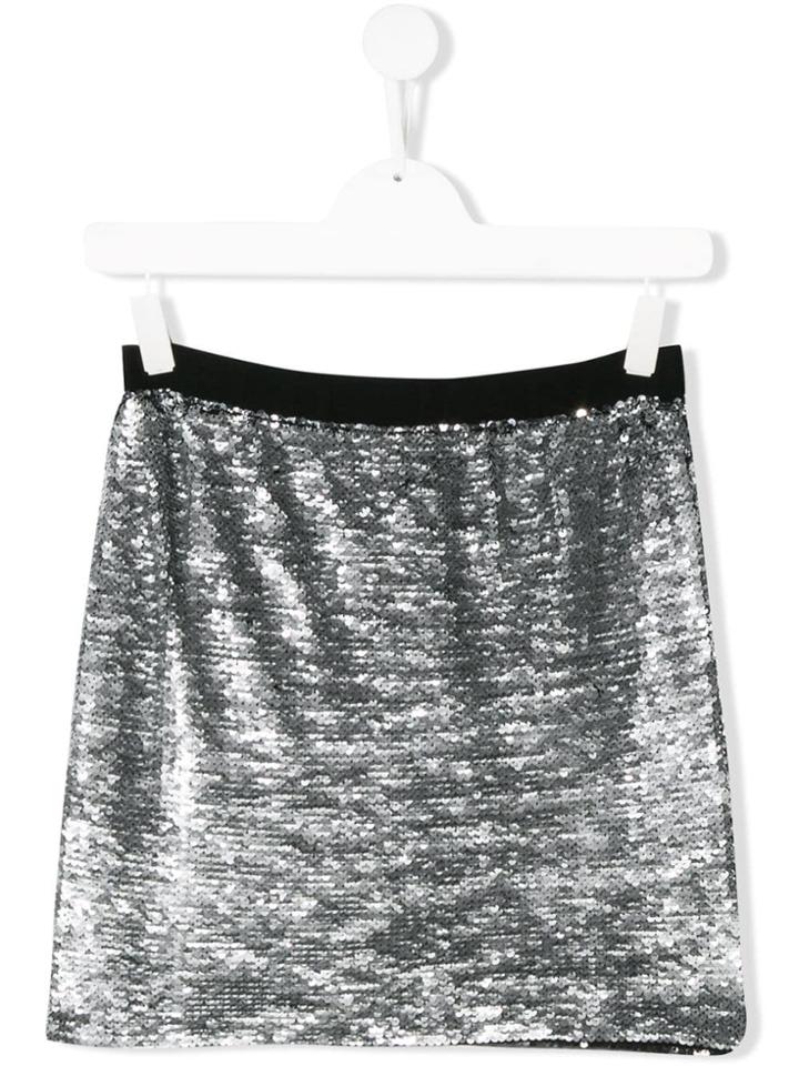 Karl Lagerfeld Kids Teen Sequin Skirt - Silver
