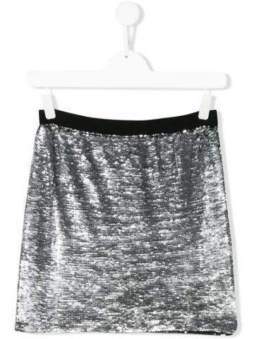 Karl Lagerfeld Kids Teen Sequin Skirt - Silver