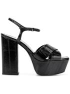 Saint Laurent Farrah Crisscross Sandals - Black