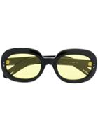 Gucci Eyewear Round Frames Sunglasses - Black