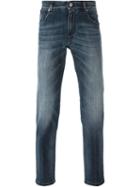 Fendi Slim Bag Bug Jeans, Men's, Size: 36, Blue, Cotton/spandex/elastane/calf Leather