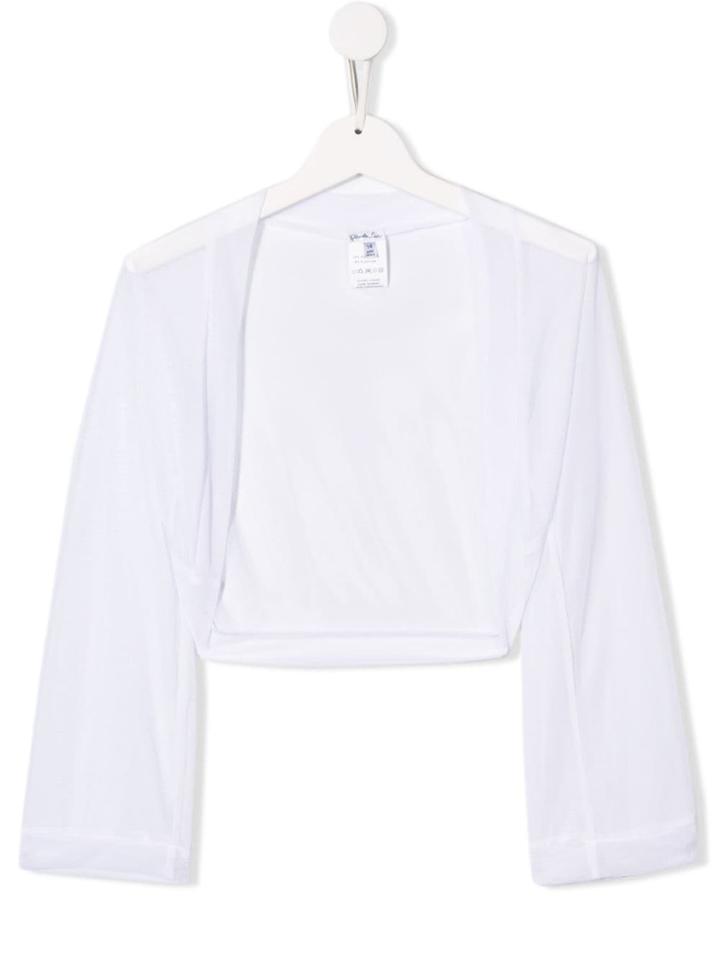 Piccola Ludo Teen Mesh Bolero Jacket - White