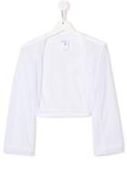 Piccola Ludo Teen Mesh Bolero Jacket - White