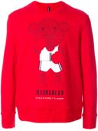 Blackbarrett Printed Boxing Bear Sweater - Red