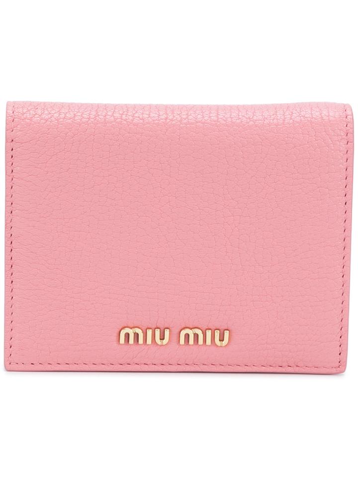 Miu Miu Pastel Billfold Wallet - Pink & Purple