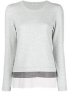Peserico Layer Detail Sweater - Grey