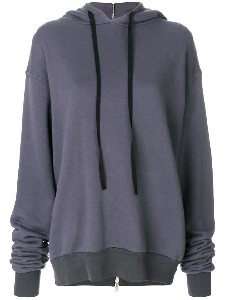 Unravel Project Long-sleeve Hooded Sweater - Grey