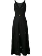 Versace Collection - Sleeveless Midi Dress - Women - Cotton/viscose - 42, Black, Cotton/viscose