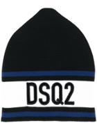 Dsquared2 Logo Embroidered Beanie - Black