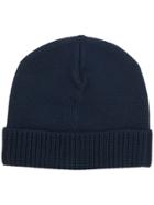 Stone Island Shadow Project Ribbed Knit Beanie - Blue