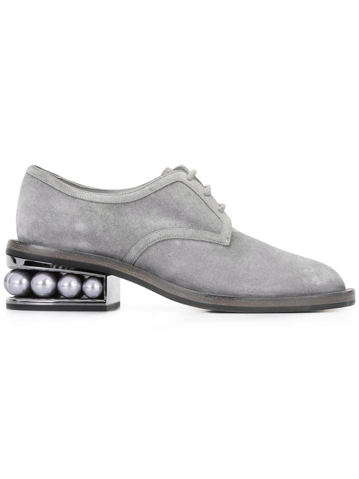 Nicholas Kirkwood 35mm 'casati' Pearl Derby Shoes - Grey