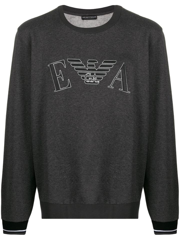 Emporio Armani Printed Logo Sweater - Grey