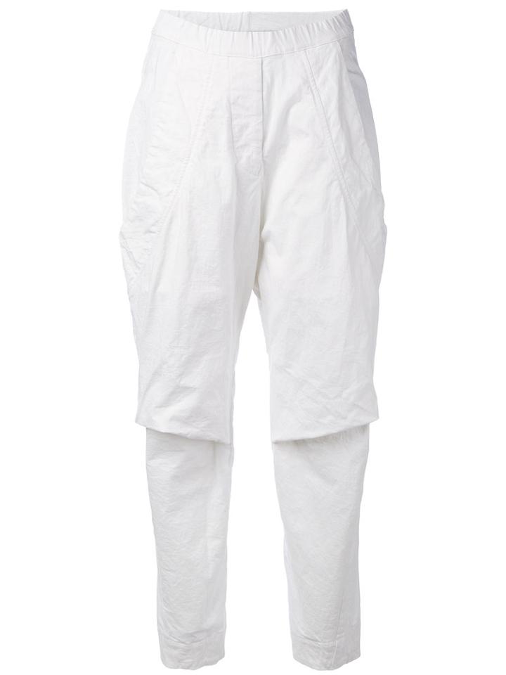 Nelly Johansson - Loose Fit Trousers - Women - Cotton/spandex/elastane - 1, White, Cotton/spandex/elastane