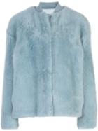 Jil Sander Shearling Bomber Jacket - Blue