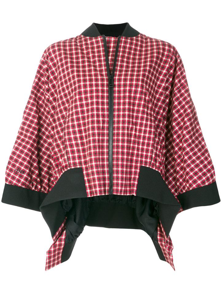 Fendi Plaid Flared Jacket
