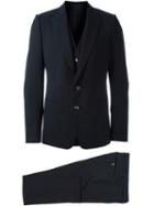 Dolce & Gabbana Formal Three-piece Suit, Men's, Size: 50, Blue, Polyester/spandex/elastane/cupro/virgin Wool