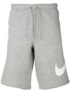 Nike Logo Print Shorts - Grey